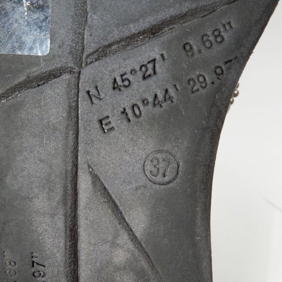 A.S.98 Minerva SANDALS Size 7 Black Strappy Studs Low Wedge Leather EUC - Picture 9 of 10